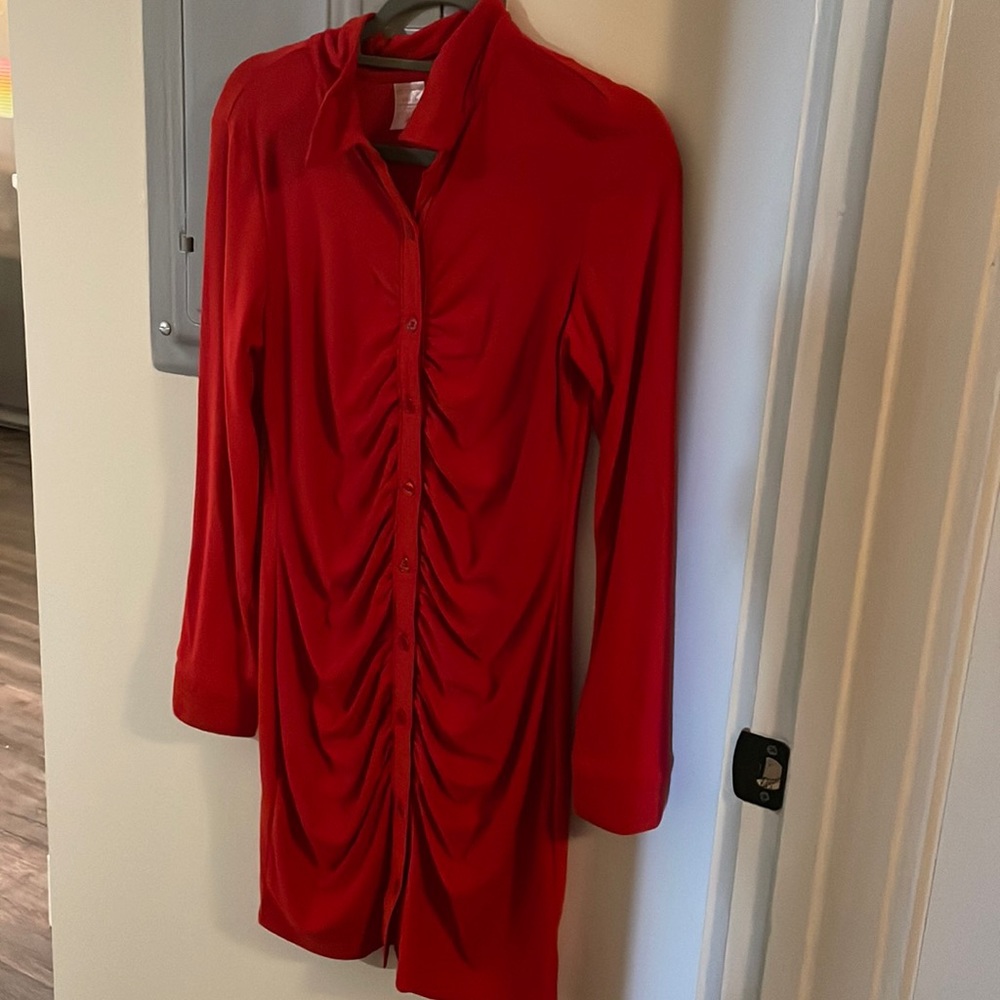 Red tight dress